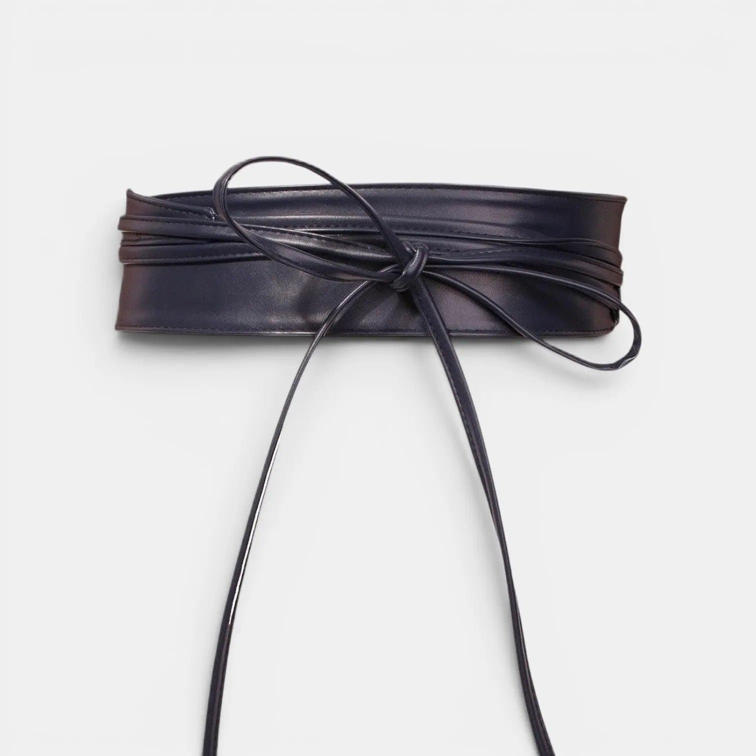Wide 6.5cm Vegan Faux Leather Tie Belt for Women Smooth Soft | Zelnov | Beltary