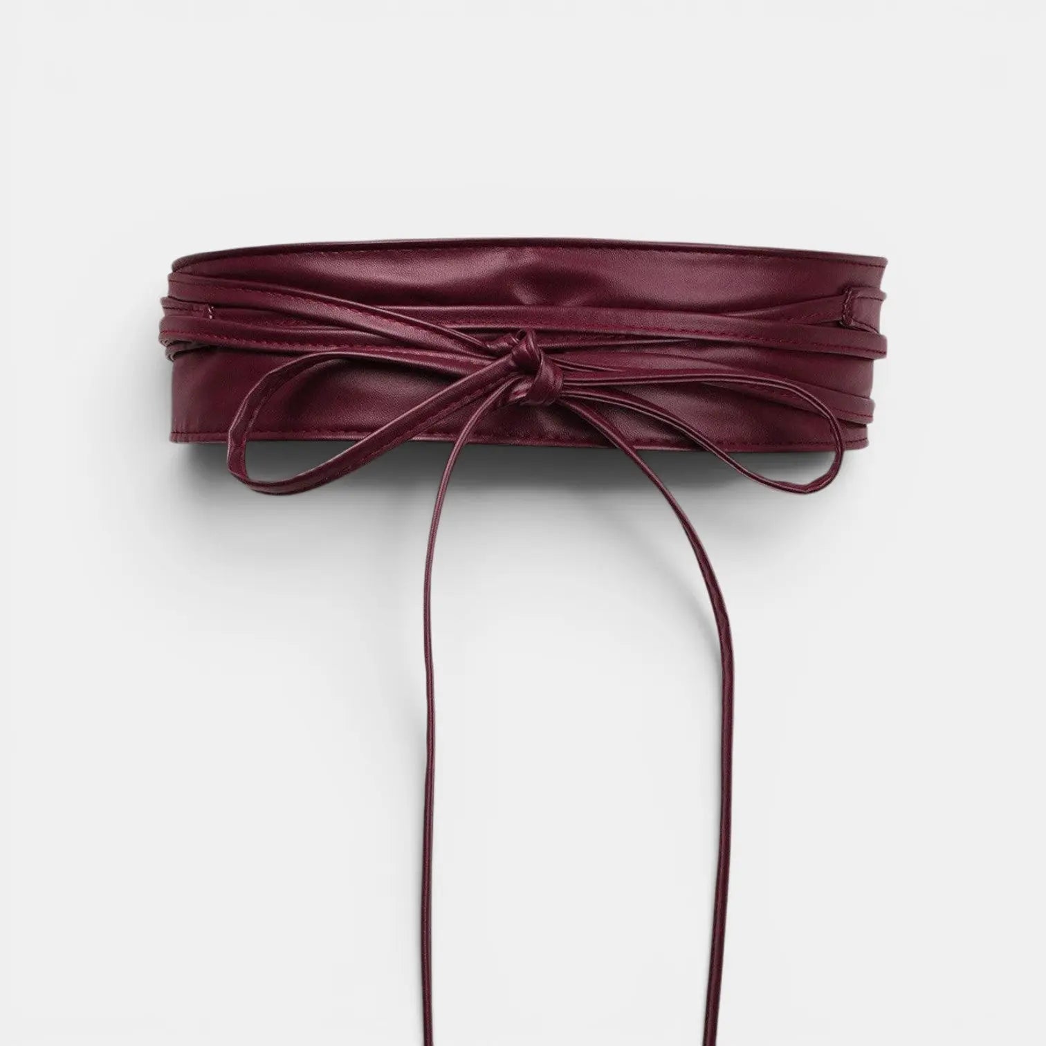 Wide 6.5cm Vegan Faux Leather Tie Belt for Women Smooth Soft | Zelnov | Beltary
