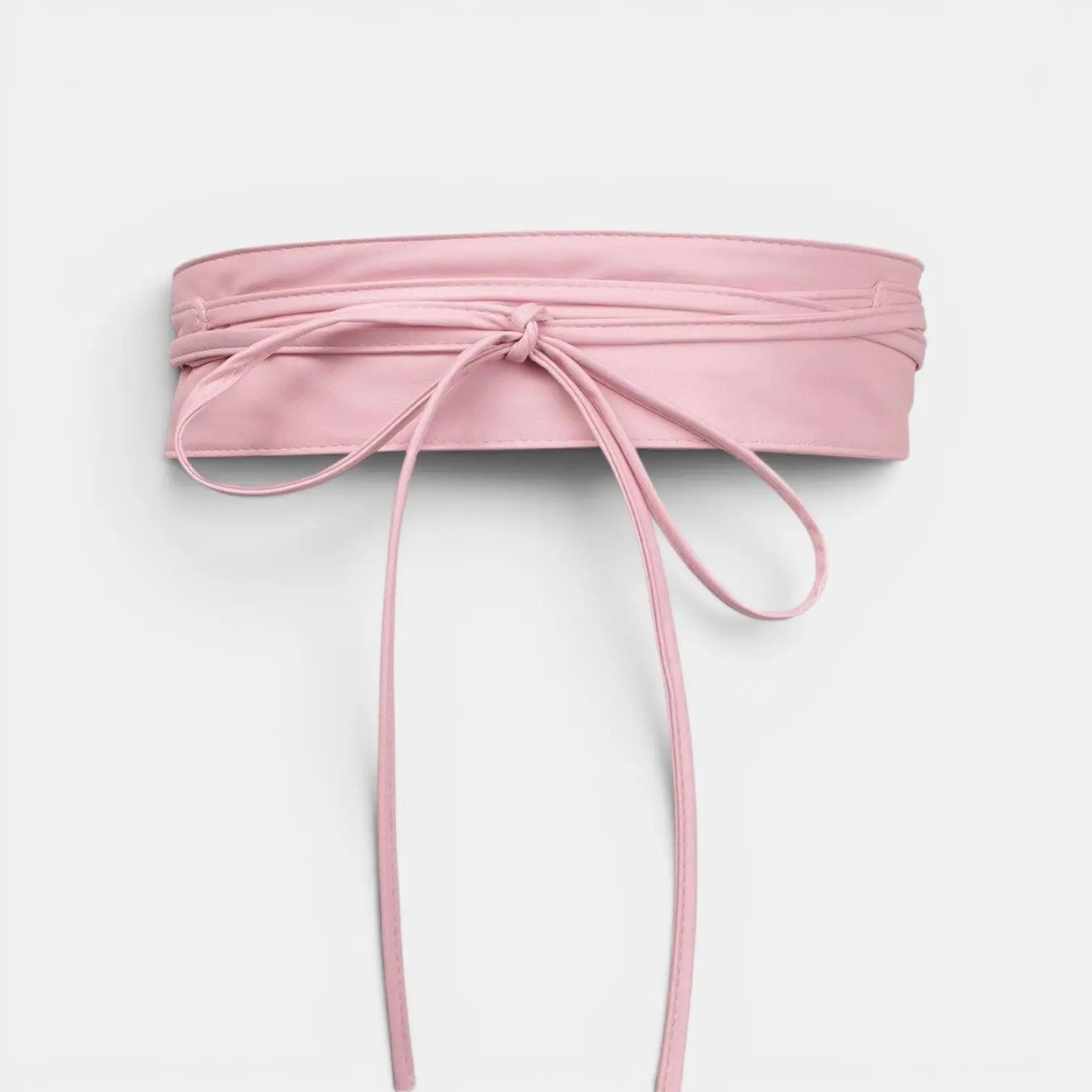 Wide 6.5cm Vegan Faux Leather Tie Belt for Women Smooth Soft | Zelnov | Beltary