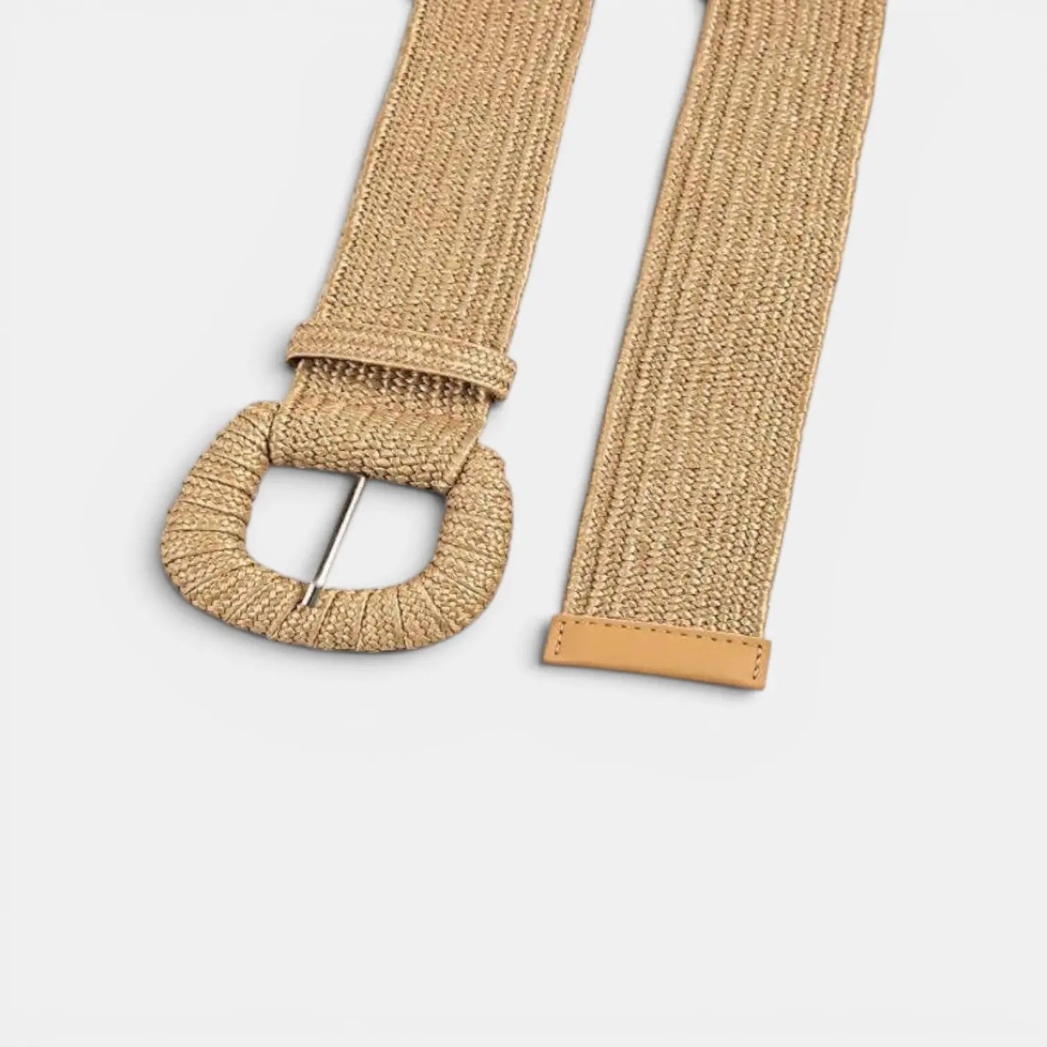Wide Braided Raffia Belt for Women Round Buckle | Sornex | Beltary