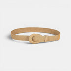 Wide Braided Raffia Belt for Women Round Buckle | Sornex | Beltary