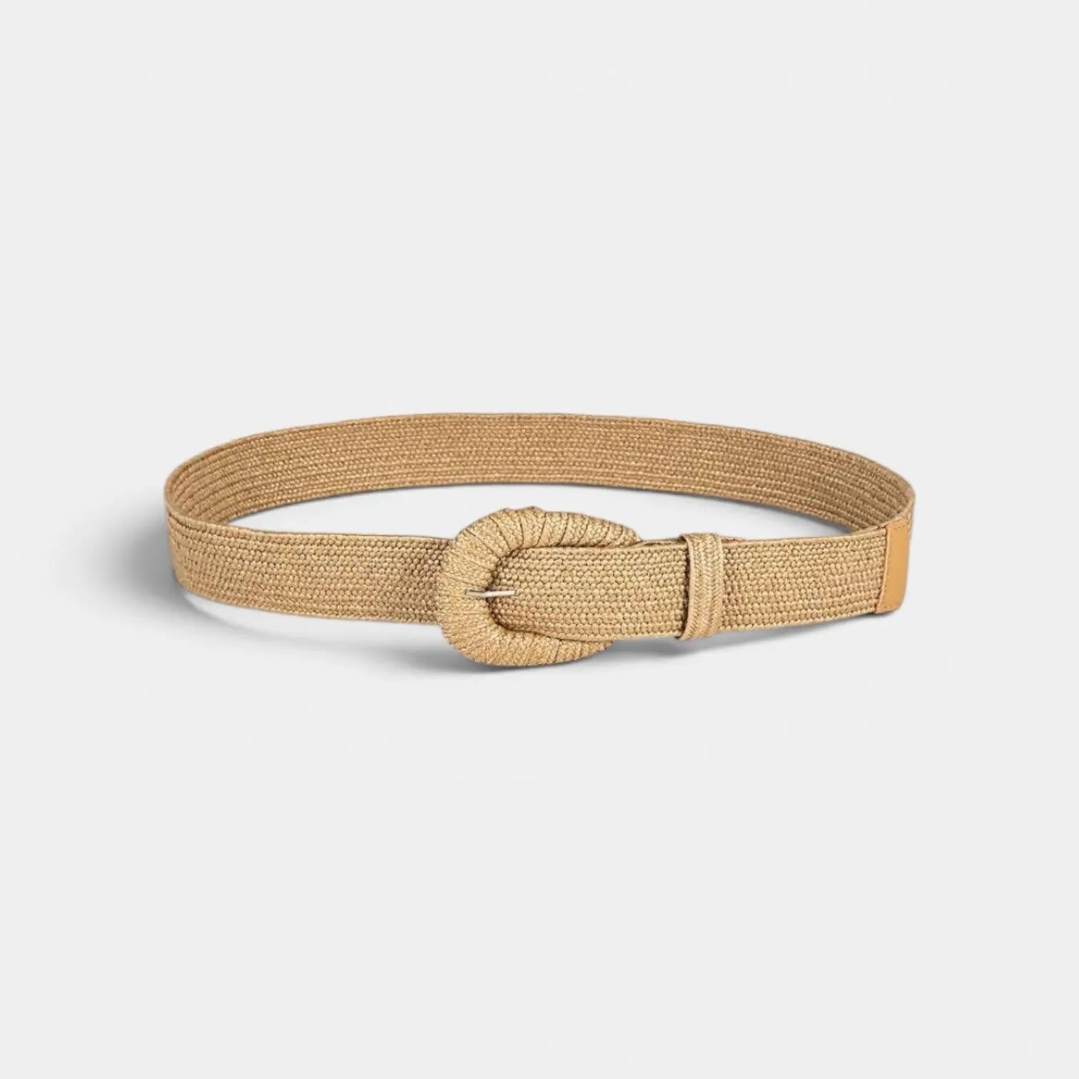 Wide Braided Raffia Belt for Women Round Buckle | Sornex | Beltary