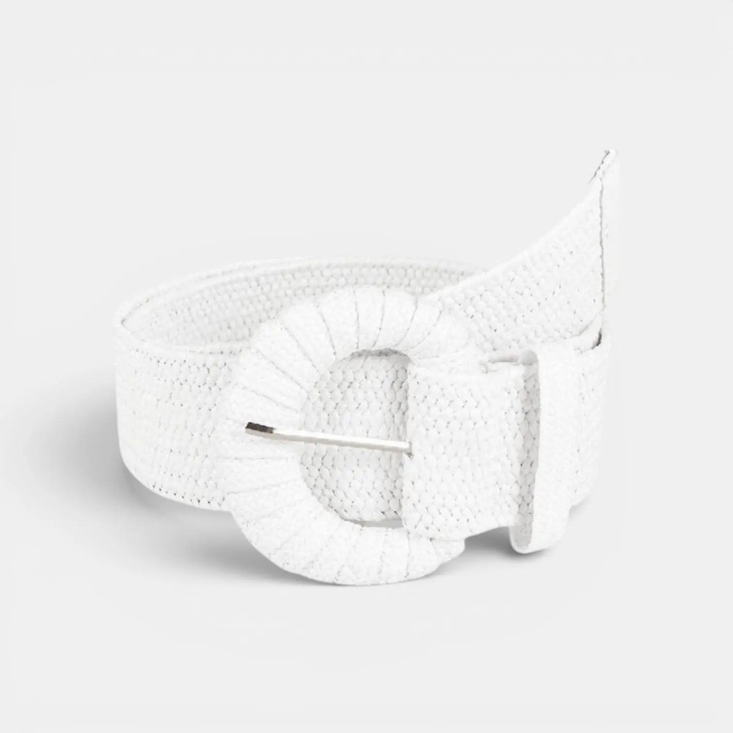 Wide Braided Raffia Belt for Women Round Buckle | Sornex | Beltary