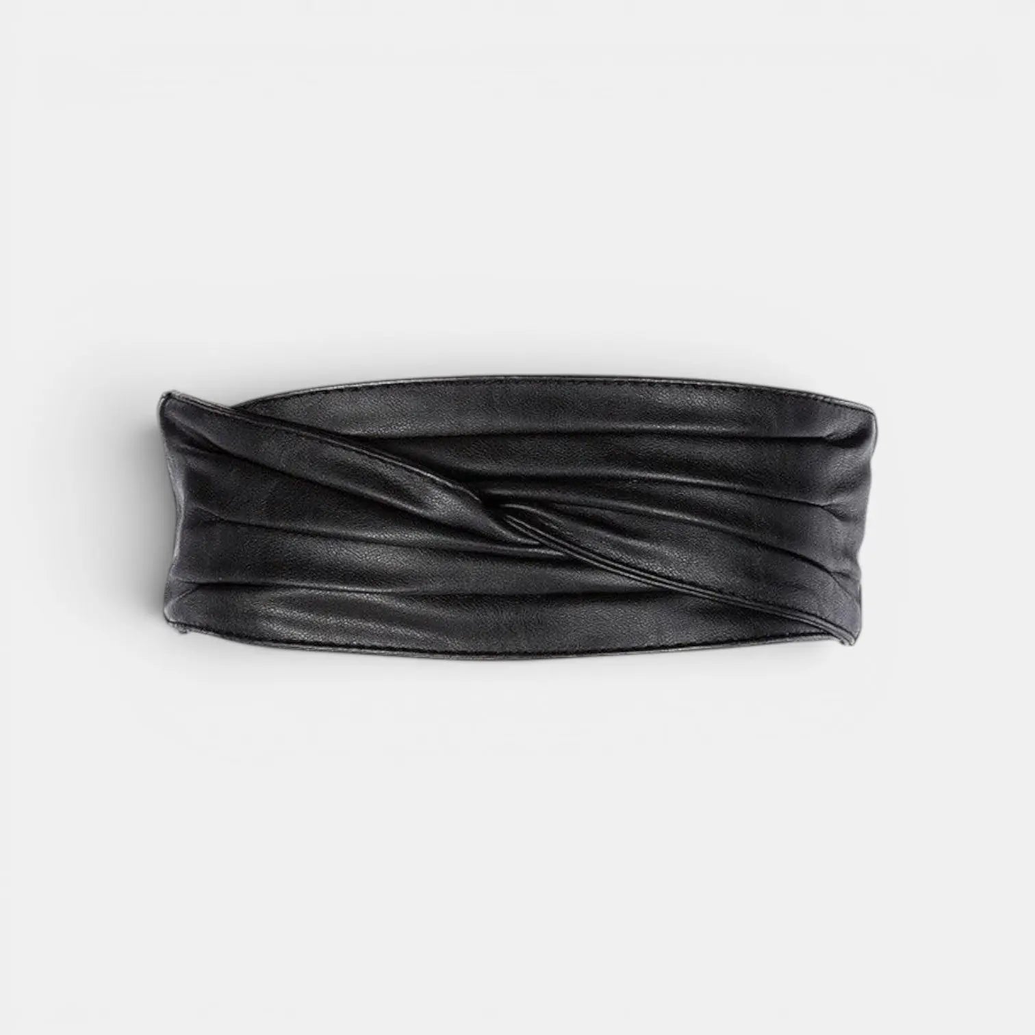 Wide Draped Vegan Faux Leather High-Waist Belt for Women | Orvex | Beltary