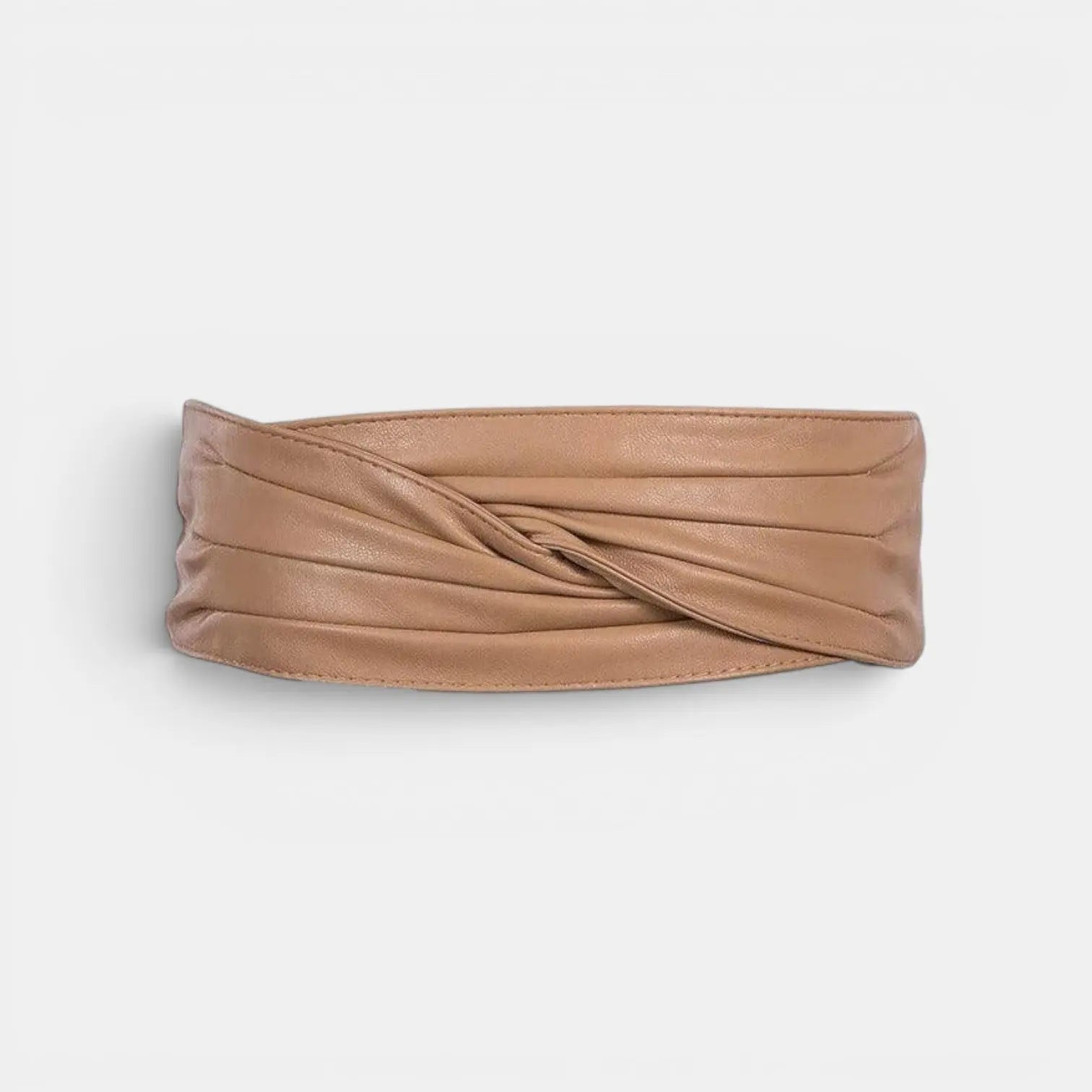 Wide Draped Vegan Faux Leather High-Waist Belt for Women | Orvex | Beltary