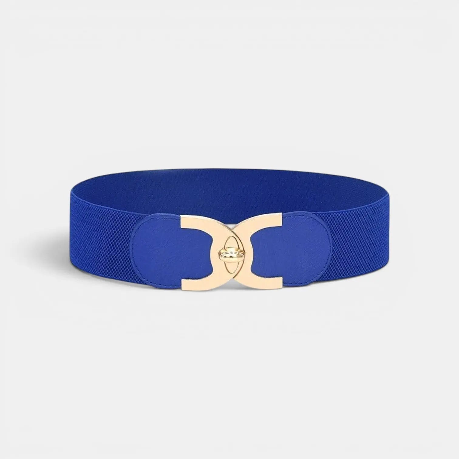 Wide Elastic Belt for Women High Waist Gold Round Buckle | Melvax | Beltary