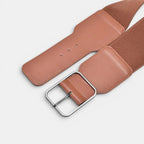 Wide Elastic Belt Women High Waist Gold Buckle | Calvex | Beltary