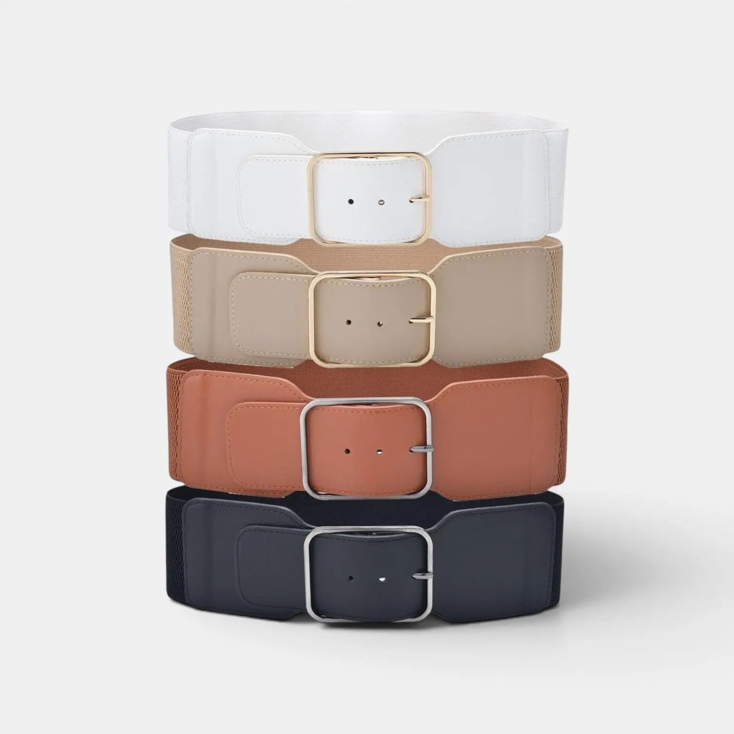 Wide Elastic Belt Women High Waist Gold Buckle | Calvex | Beltary