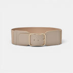 Wide Elastic Belt Women High Waist Gold Buckle | Calvex | Beltary