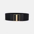 Wide Elastic Belt Women's High Waist Gold Buckle | Dorvan | Beltary