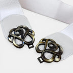 Wide Elastic High Waist Belt for Women Floral Buckle | Tolvex | Beltary