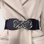 Wide Elastic High Waist Belt for Women Floral Buckle | Tolvex | Beltary