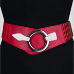 Wide Elastic High Waist Belt for Women Round Buckle | Helvox | Beltary