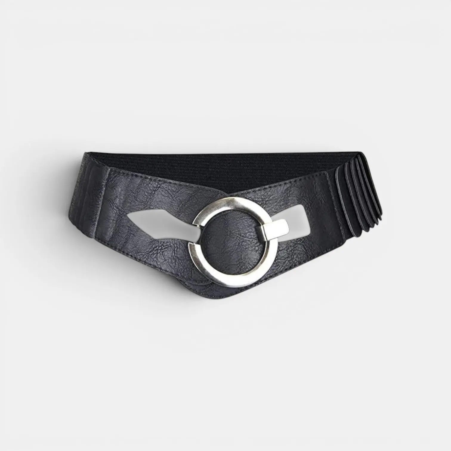 Wide Elastic High Waist Belt for Women Round Buckle | Helvox | Beltary