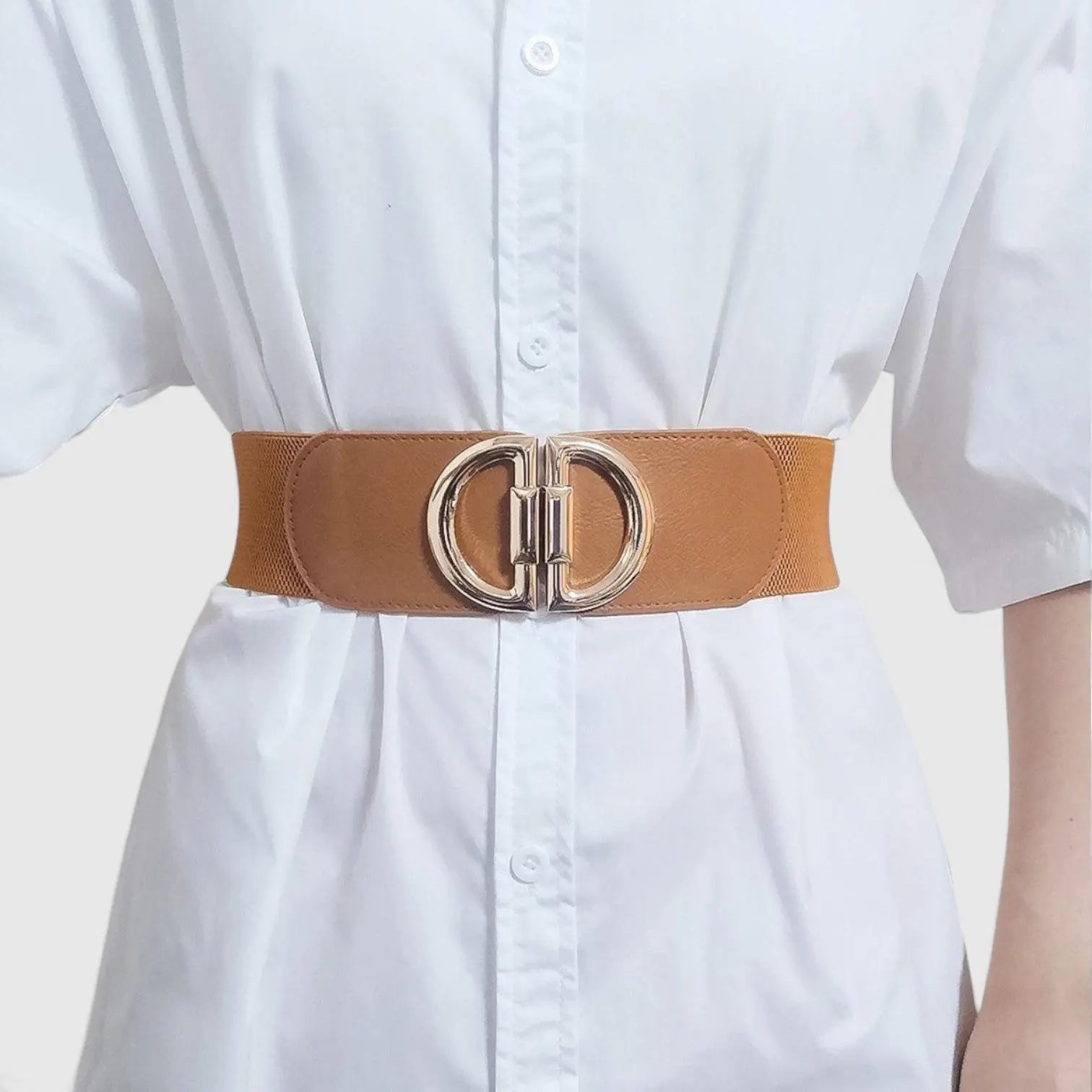 Wide Elastic High Waist Belt Hook Buckle Women's | Tolvex | Beltary
