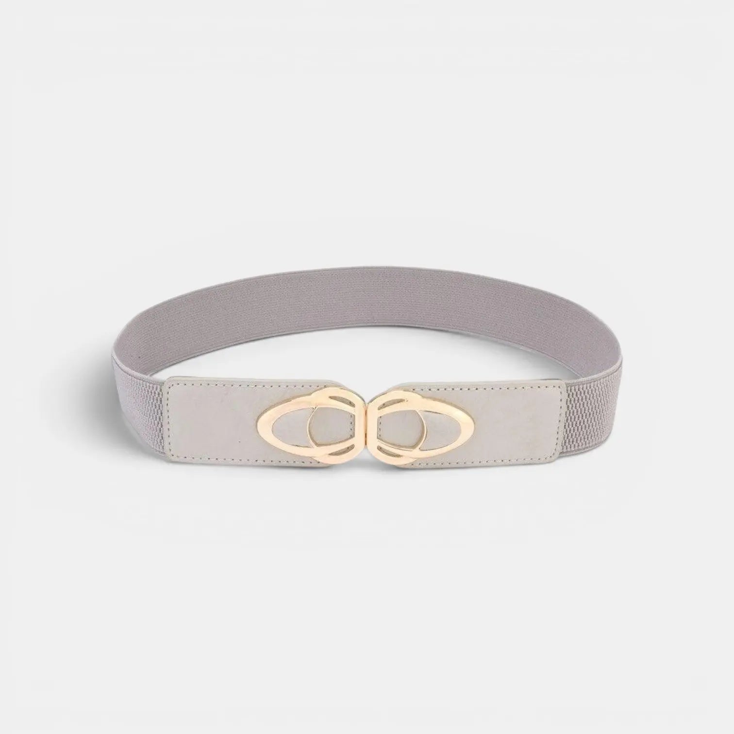 Wide Elastic Vegan Faux Leather Belt for Women Gold Buckle | Lysova | Beltary