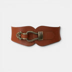 Wide Faux Leather Belt High Waist Buckle Women's | Talvor | Beltary