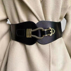 Wide Faux Leather Belt High Waist Buckle Women's | Talvor | Beltary