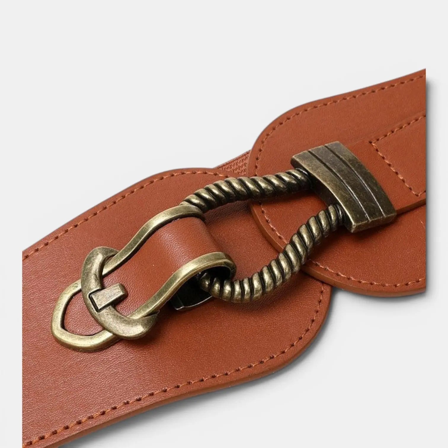 Wide Faux Leather Belt High Waist Buckle Women's | Talvor | Beltary