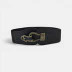 Wide Faux Leather Belt High Waist Buckle Women's | Talvor | Beltary