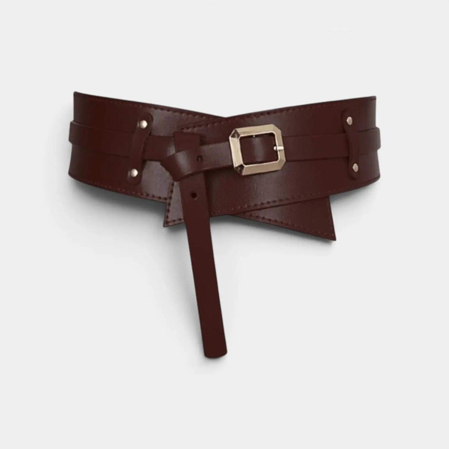 Wide Faux Leather High Waist Belt for Women Gold Buckle | Velcor | Beltary