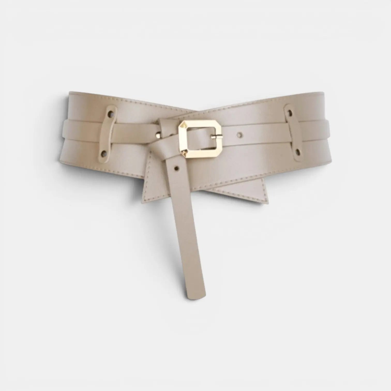 Wide Faux Leather High Waist Belt for Women Gold Buckle | Velcor | Beltary
