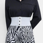 Wide Smooth Elastic Fabric Belt Women's High Waist | Belvox | Beltary