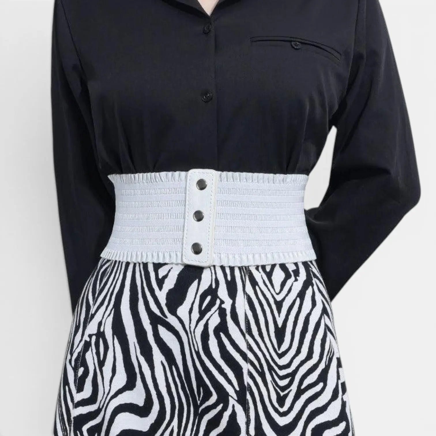 Wide Smooth Elastic Fabric Belt Women's High Waist | Belvox | Beltary