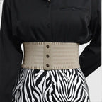 Wide Smooth Elastic Fabric Belt Women's High Waist | Belvox | Beltary