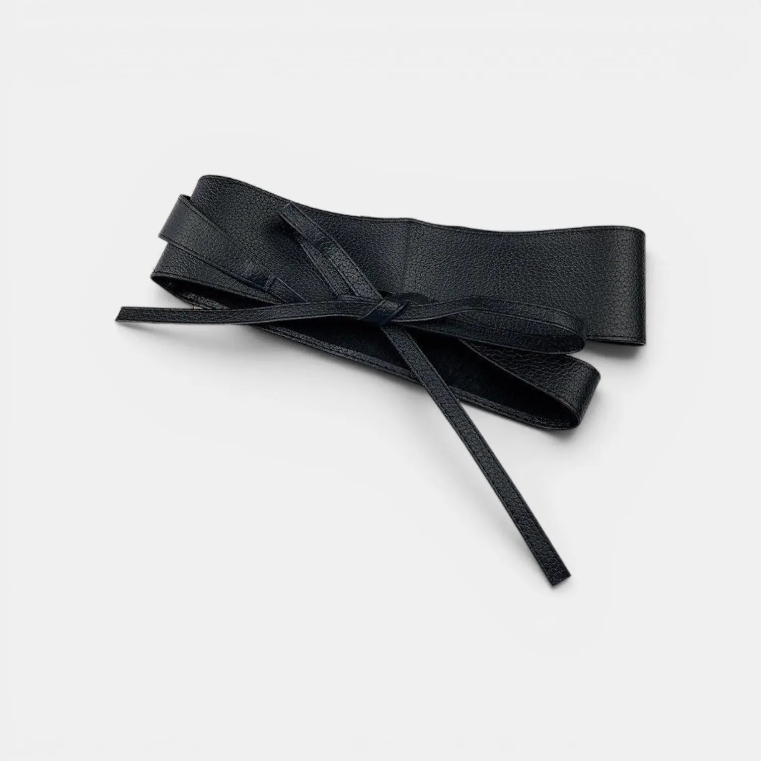 Wide Vegan Faux Leather Belt Buckle-Free Tie Up Women's | Obelx | Beltary