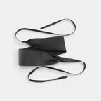 Wide Vegan Faux Leather Belt Buckle-Free Tie Up Women's | Obelx | Beltary