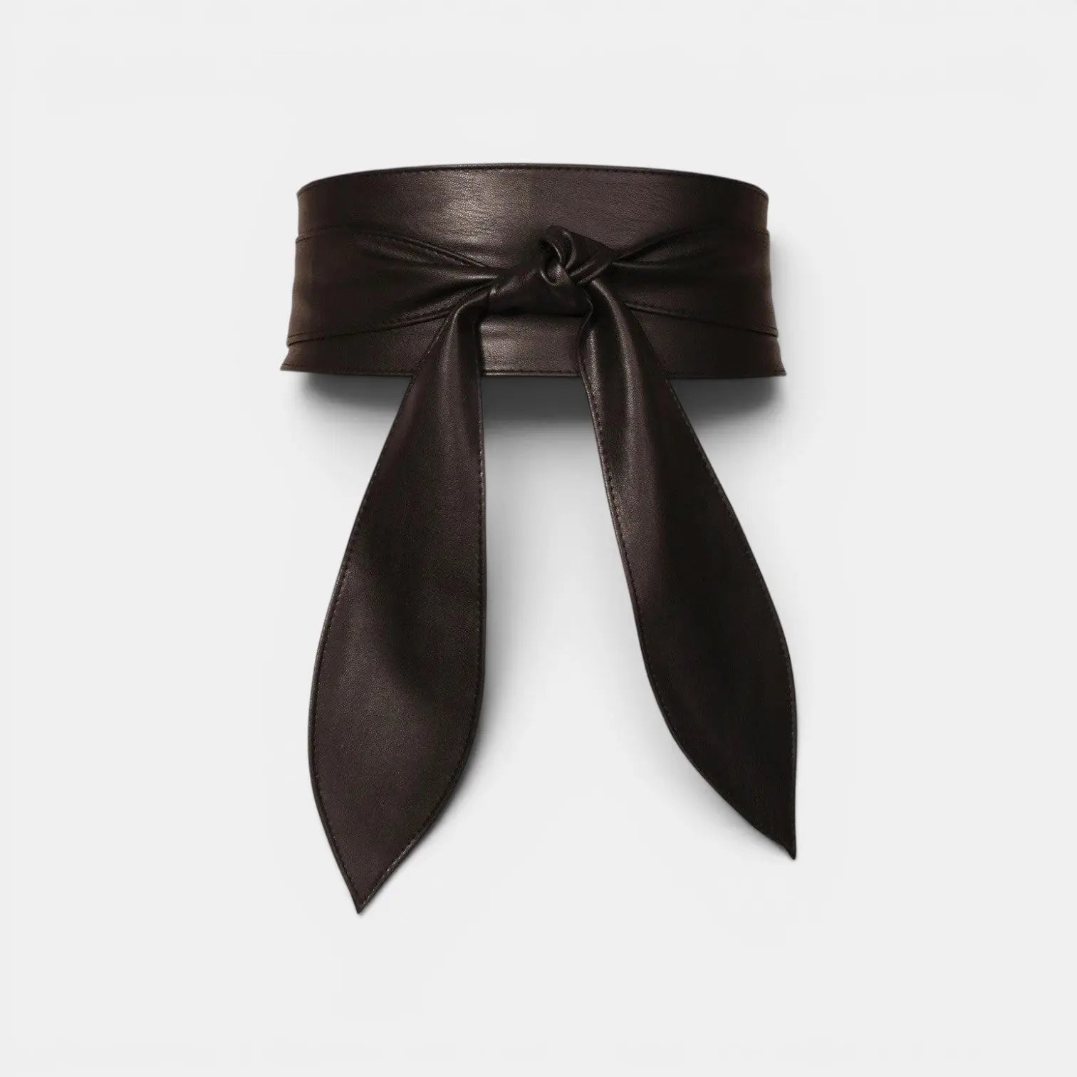 Wide Vegan Faux Leather Buckle-Free Tie Belt for Women | Norvel | Beltary