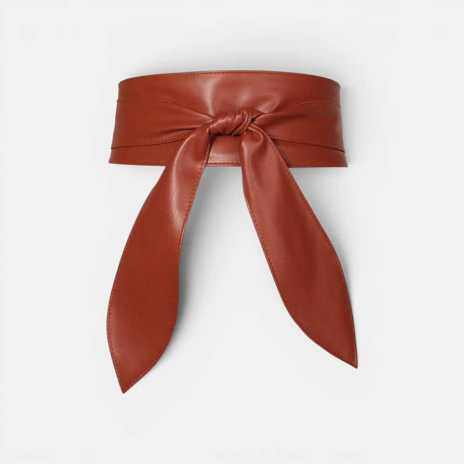 Wide Vegan Faux Leather Buckle-Free Tie Belt for Women | Norvel | Beltary