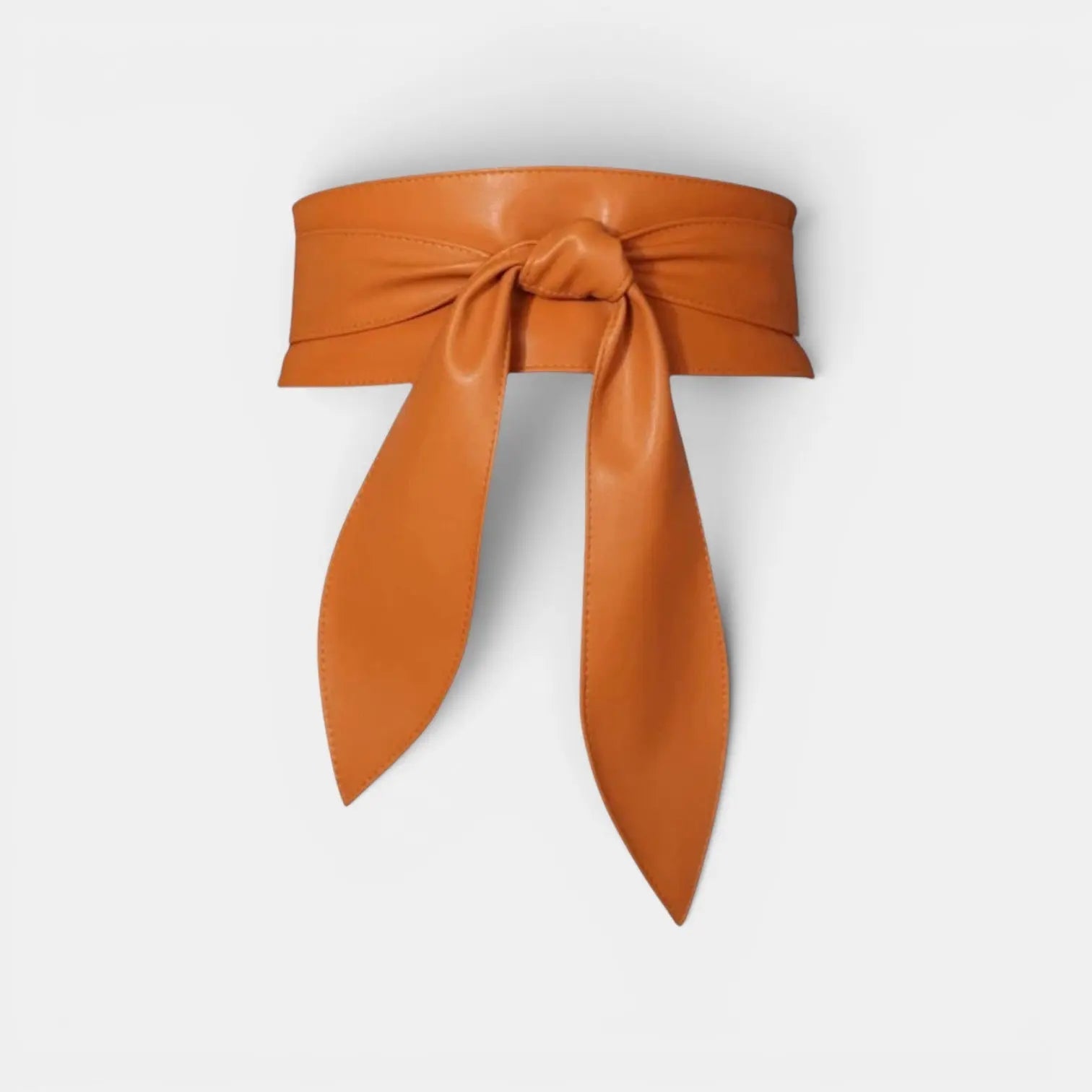 Wide Vegan Faux Leather Buckle-Free Tie Belt for Women | Norvel | Beltary