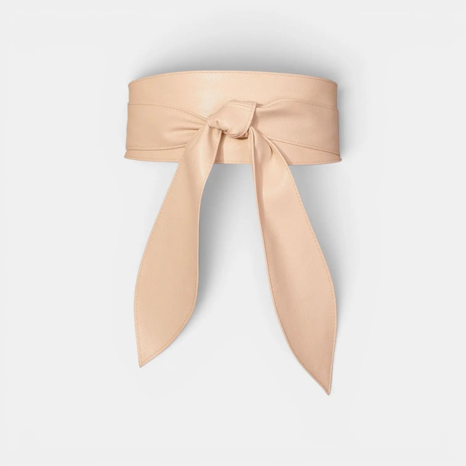 Wide Vegan Faux Leather Buckle-Free Tie Belt for Women | Norvel | Beltary