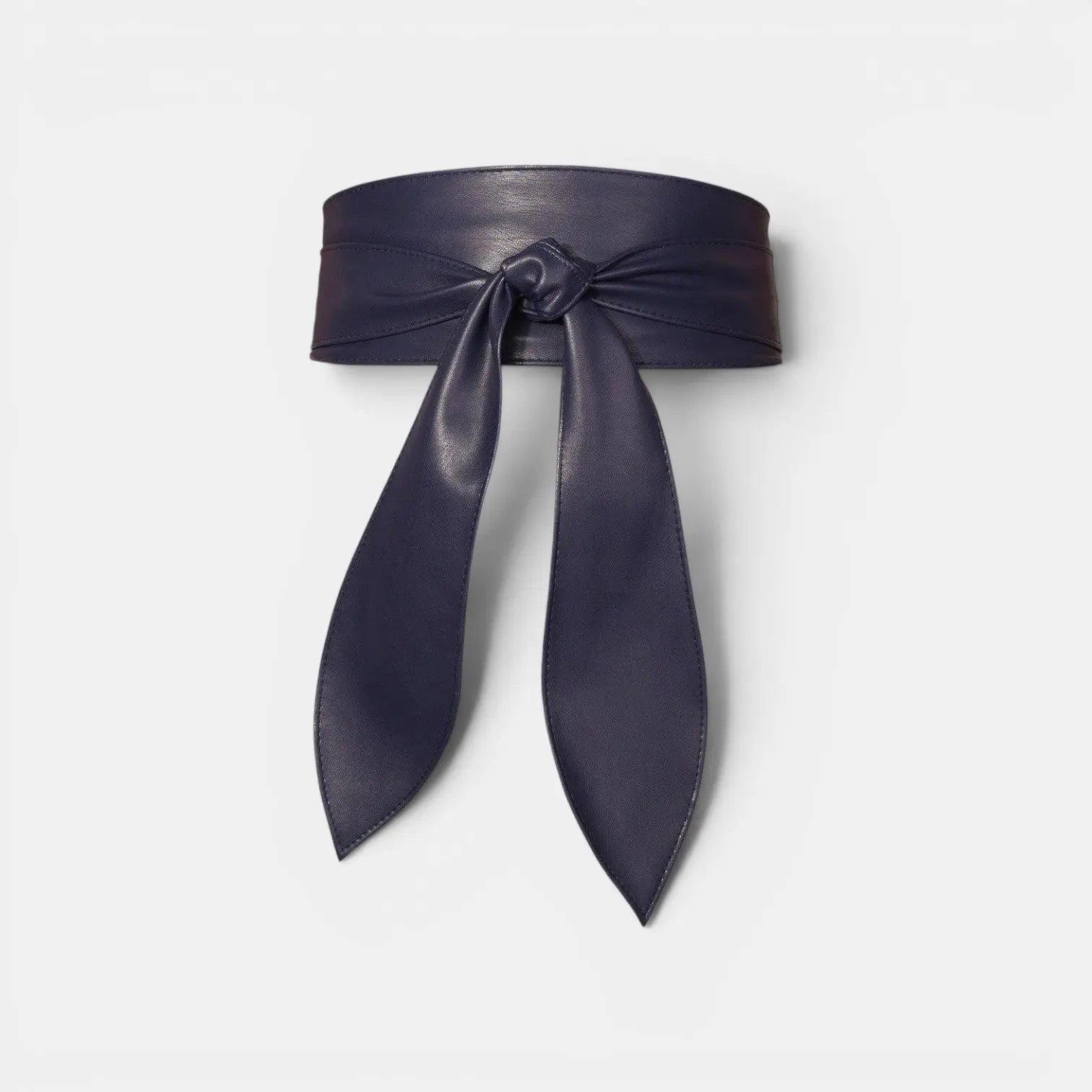 Wide Vegan Faux Leather Buckle-Free Tie Belt for Women | Norvel | Beltary