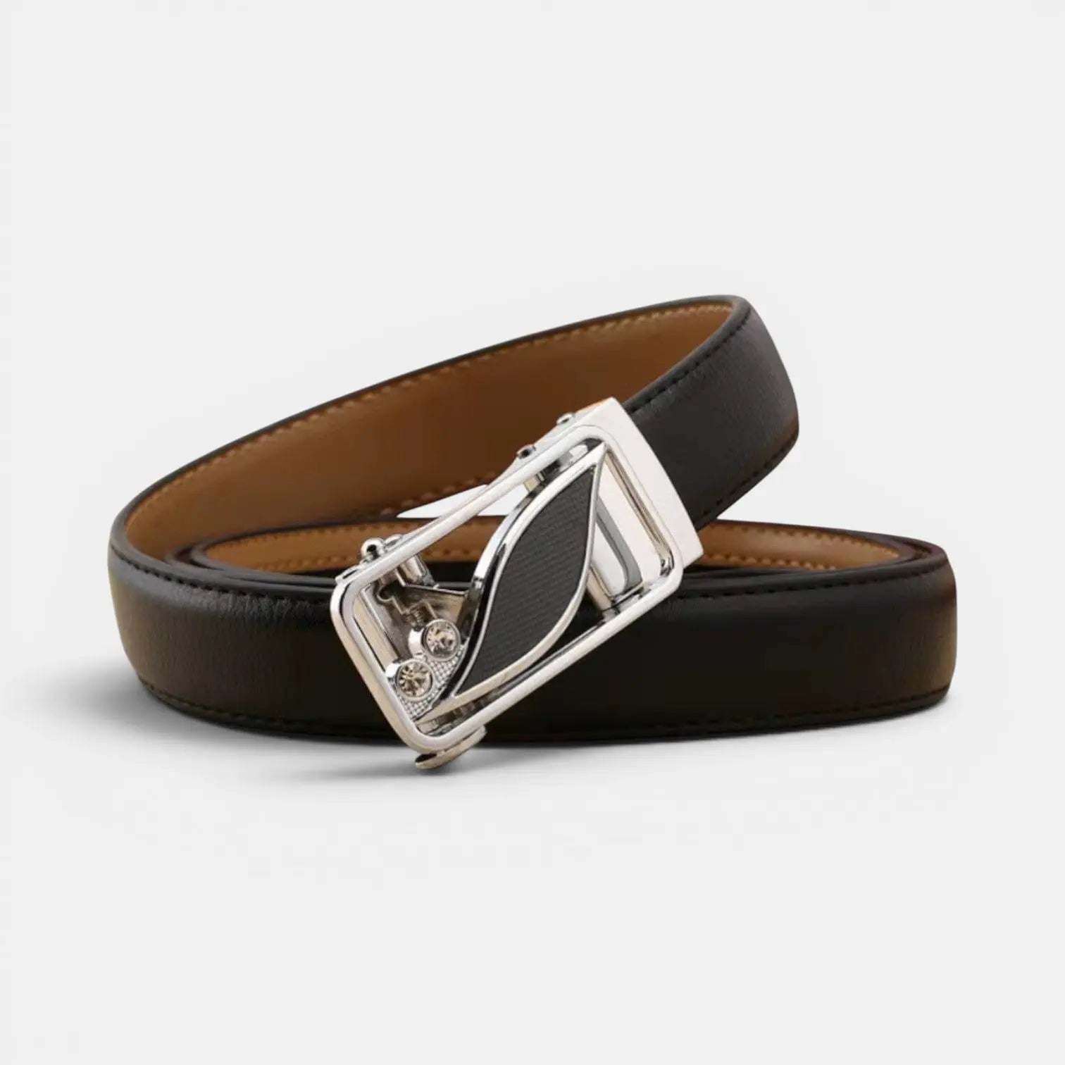 Women's Automatic Leather Belt with Diamante Buckle | Zelvex | Beltary