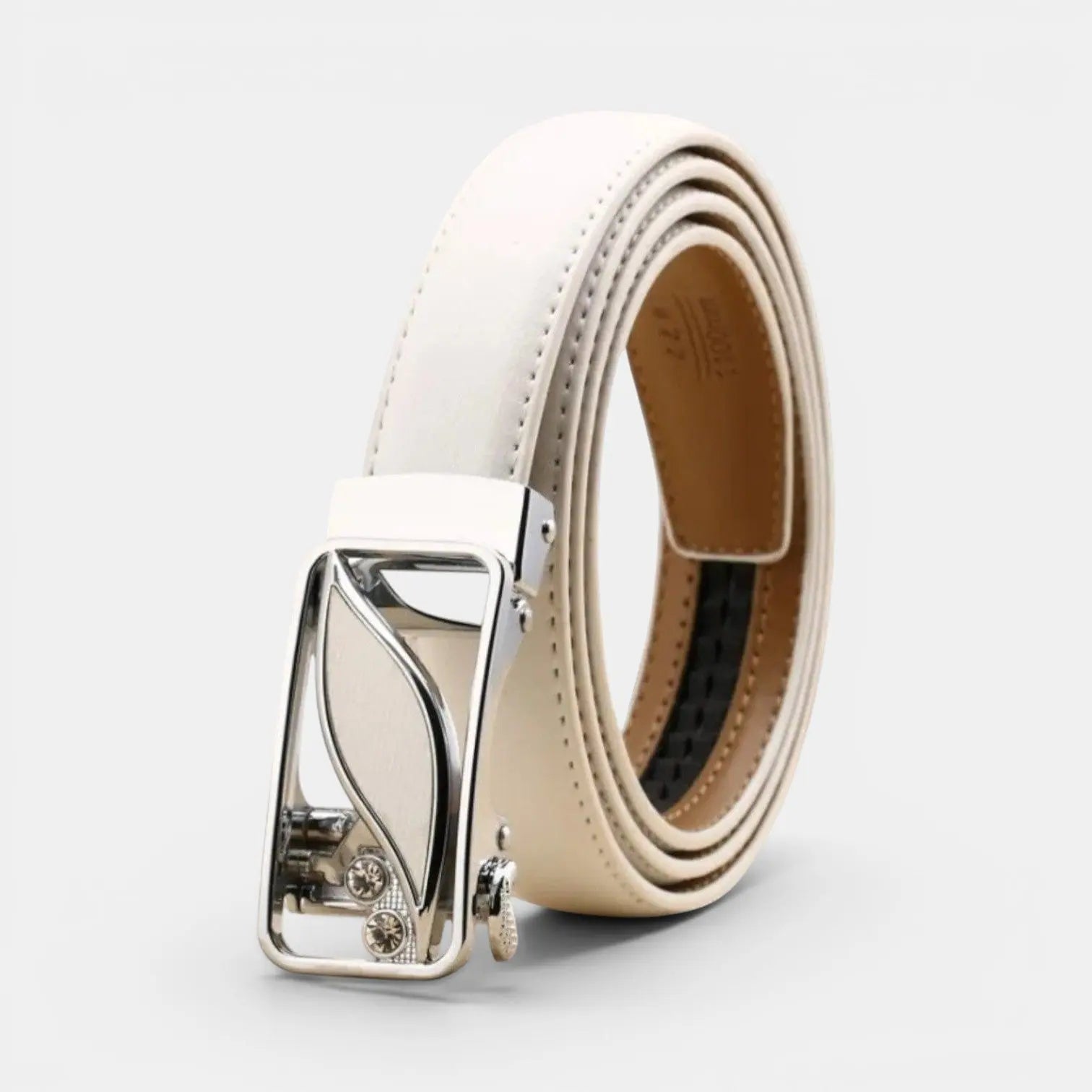 Women's Automatic Leather Belt with Diamante Buckle | Zelvex | Beltary