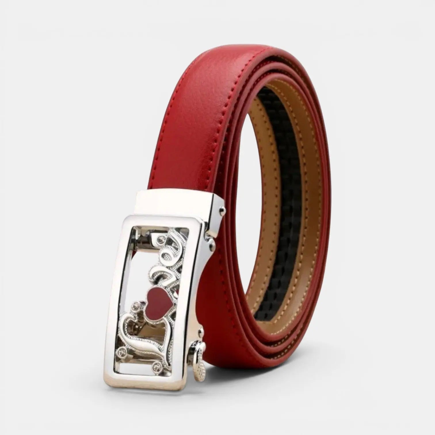 Women's Automatic Leather Belt with Diamante Buckle | Zelvex | Beltary