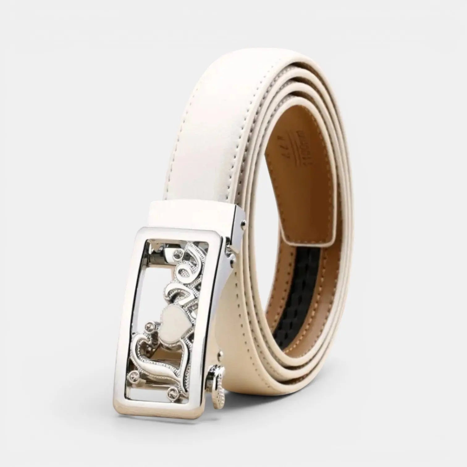 Women's Automatic Leather Belt with Diamante Buckle | Zelvex | Beltary