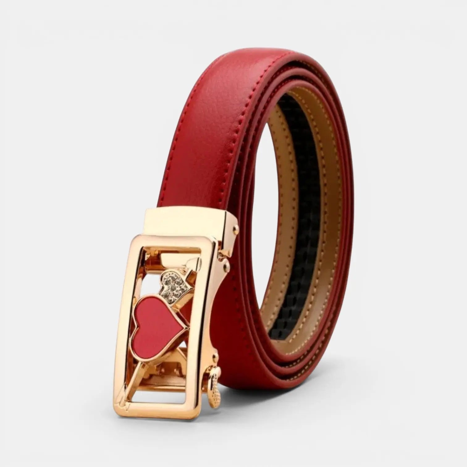 Women's Automatic Leather Belt with Diamante Buckle | Zelvex | Beltary