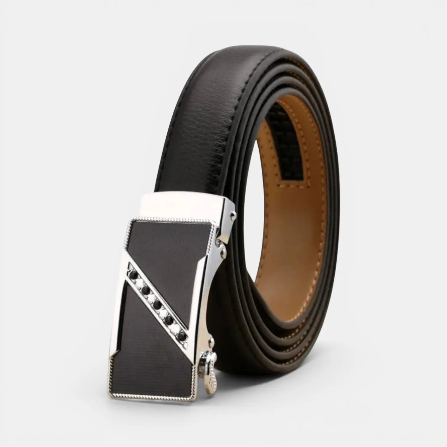 Women's Automatic Leather Belt with Diamante Buckle | Zelvex | Beltary