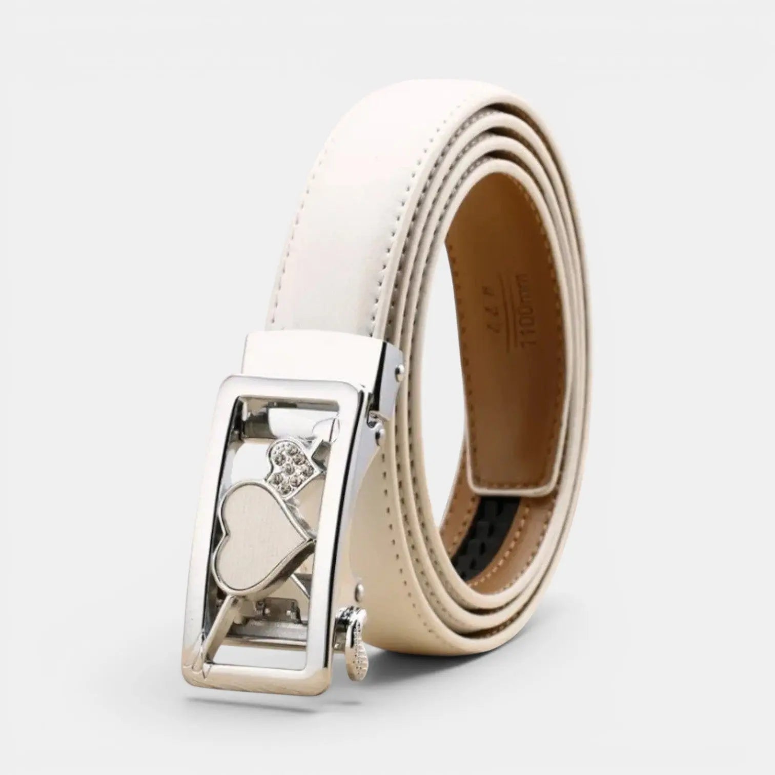 Women's Automatic Leather Belt with Diamante Buckle | Zelvex | Beltary