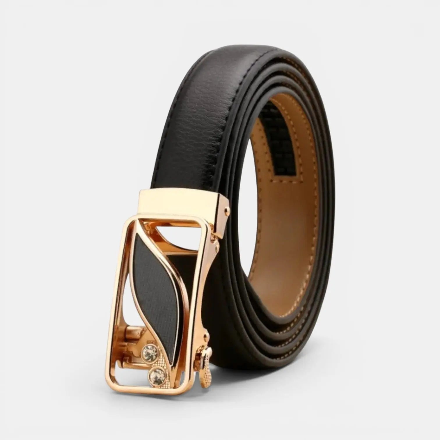 Women's Automatic Leather Belt with Diamante Buckle | Zelvex | Beltary