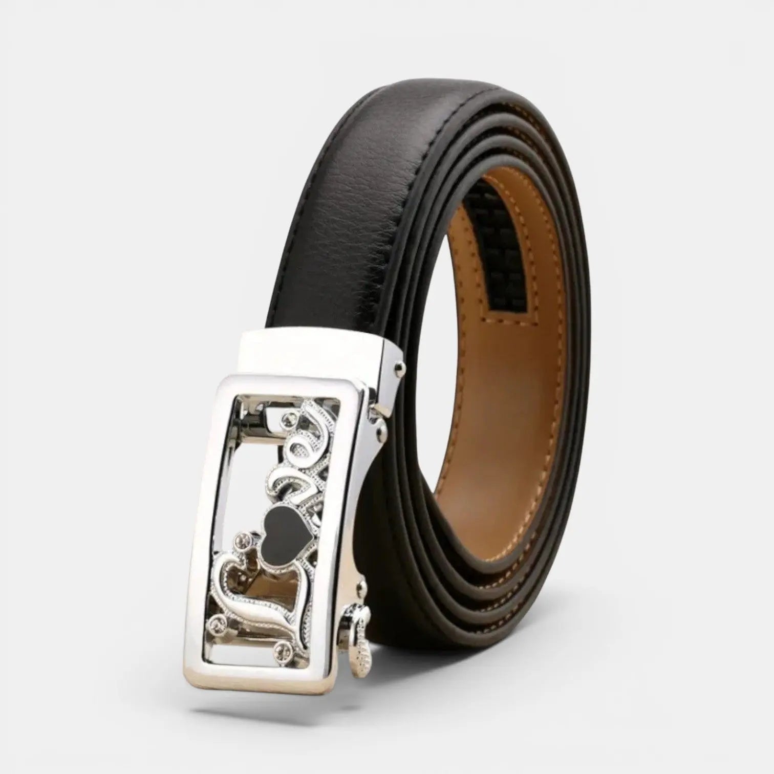 Women's Automatic Leather Belt with Diamante Buckle | Zelvex | Beltary