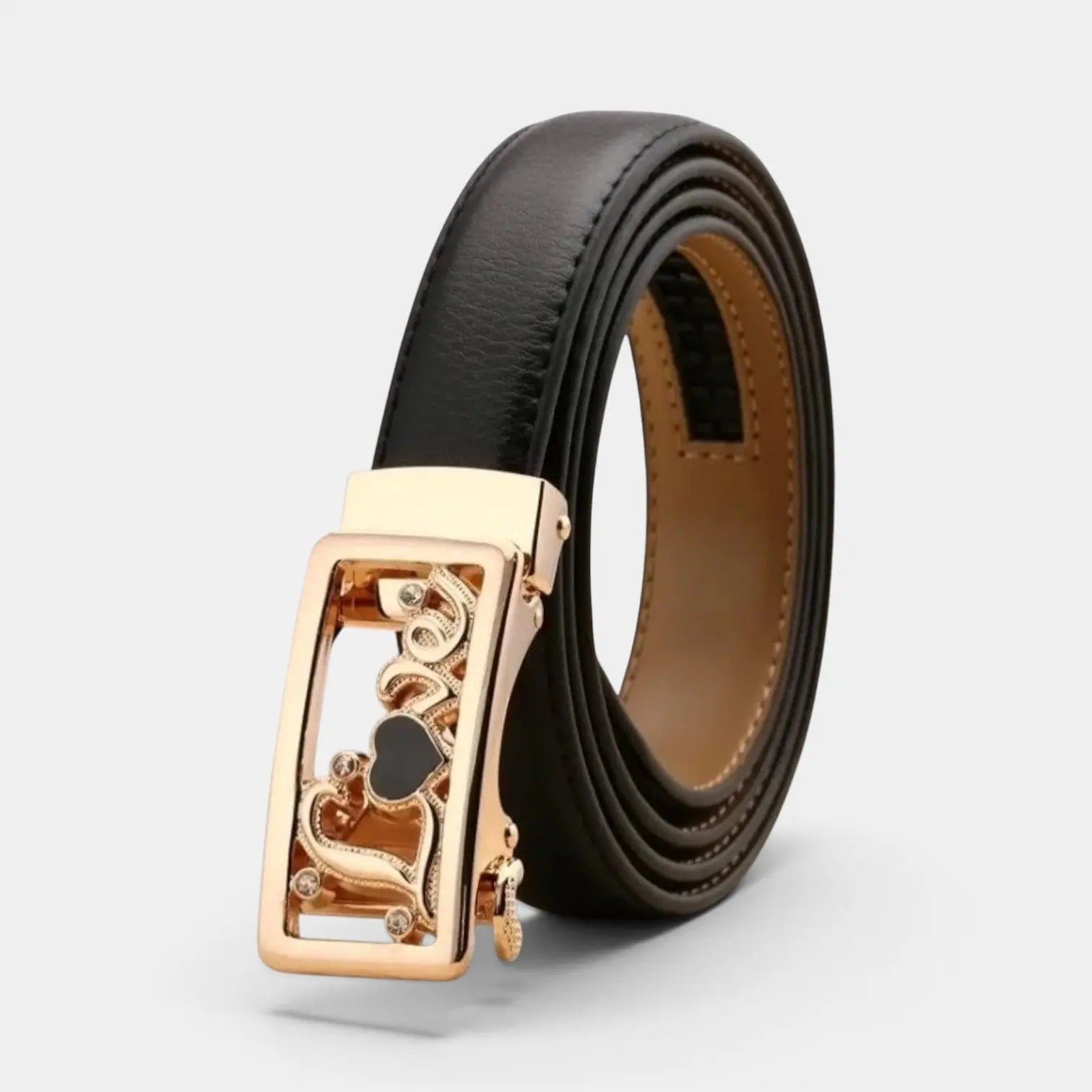 Women's Automatic Leather Belt with Diamante Buckle | Zelvex | Beltary