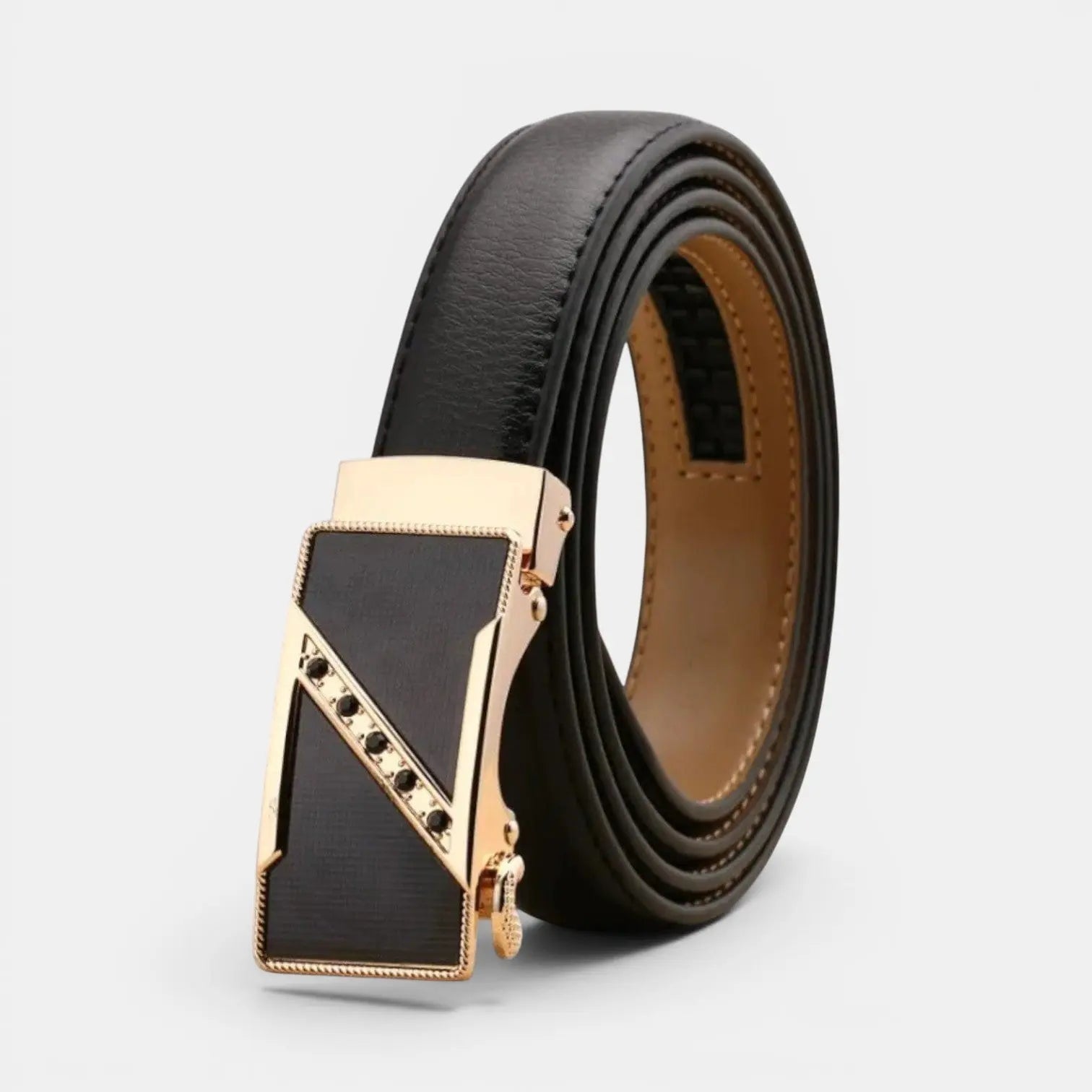 Women's Automatic Leather Belt with Diamante Buckle | Zelvex | Beltary