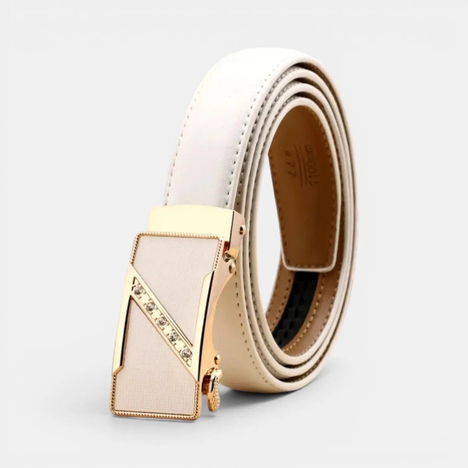 Women's Automatic Leather Belt with Diamante Buckle | Zelvex | Beltary