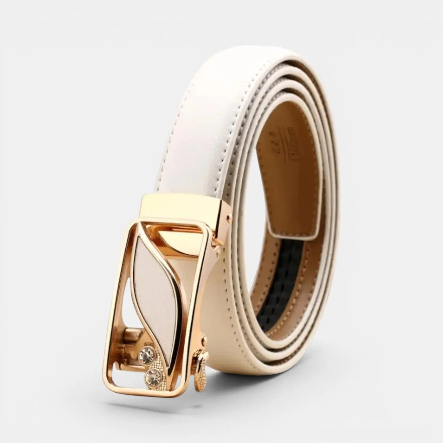Women's Automatic Leather Belt with Diamante Buckle | Zelvex | Beltary