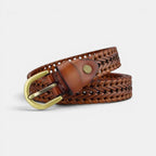 Women's Braided Leather Belt Bohemian Gold Buckle | Tolvex | Beltary